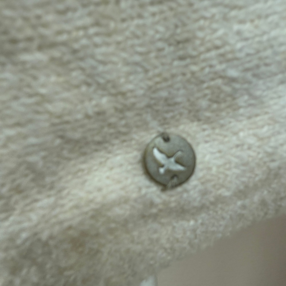 Eddie Bauer Sleepwear Cardigan Sweater Women's Small Cream Weekend Waterfall - Picture 6 of 10